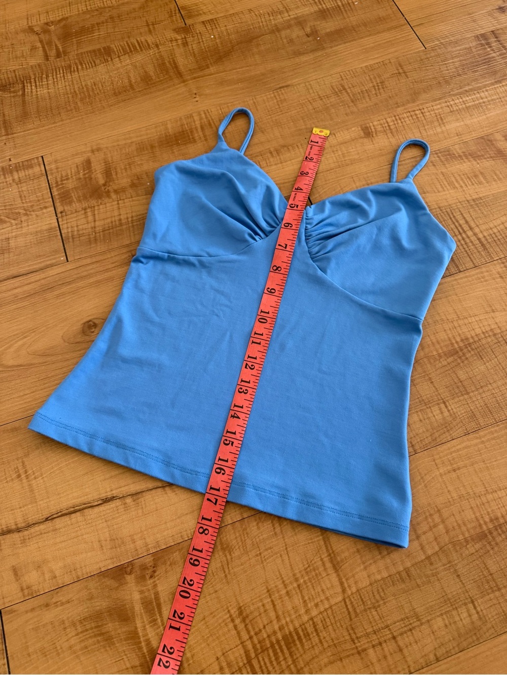Blue Spaghetti Strap Cami Stretch Top - Picture 4 of 6